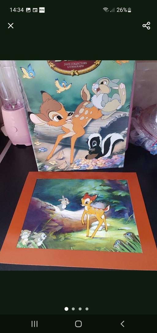  — Disney lithograph picture bambi