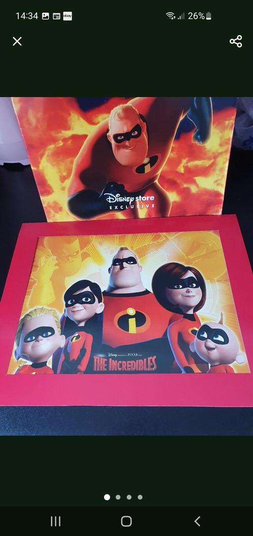  — Disney lithograph picture incredibles