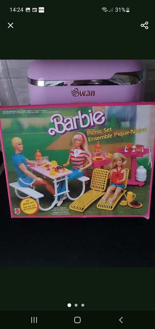  — vintage barbie picnic playset