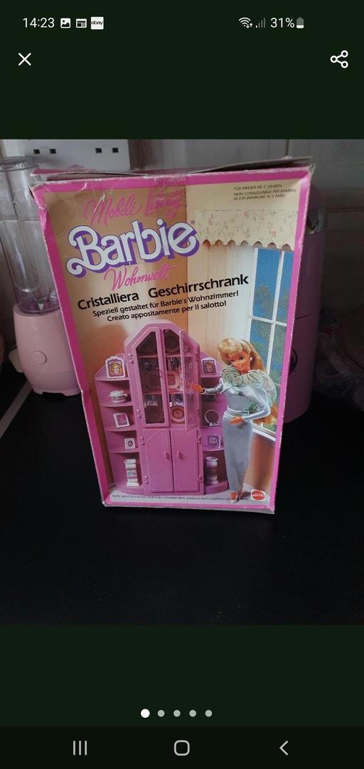  — vintage barbie wall unit & accessories