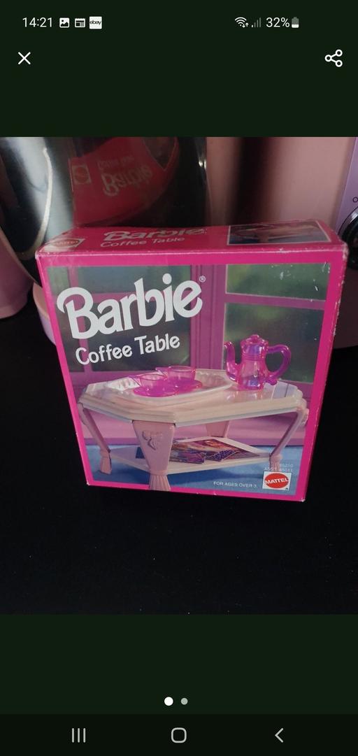  — vintage barbie coffee table & accessories