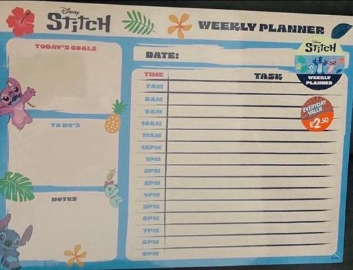  — Stitch weekly planner