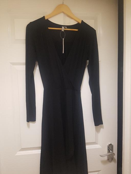  — Asos long sleeve midi dress in black Size 6 