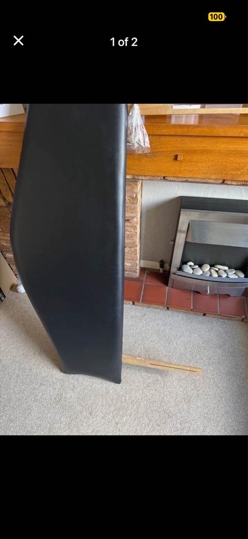  — Black headboard for double bed