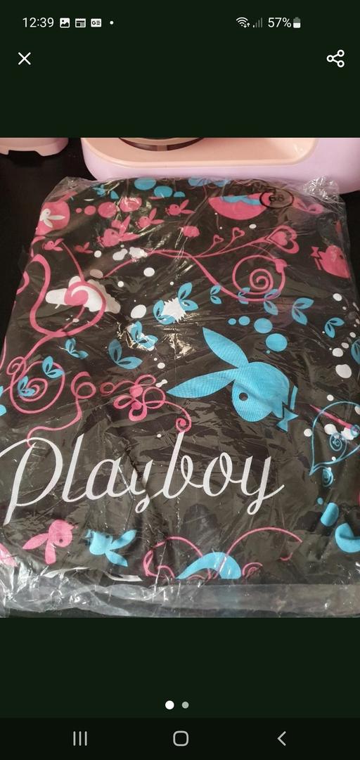  — double playboy frilled valance sheet NEW