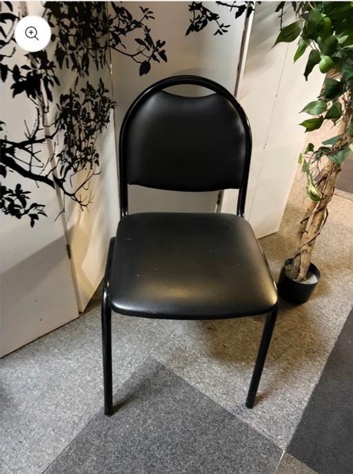  — Black vinyl plastic stick chair