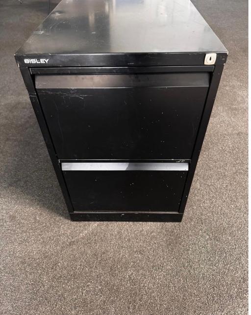  — two drawer cabinet pedestal Black Bisley