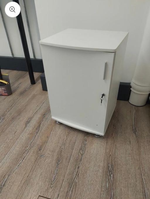  — white office storage Single cupboard lockable