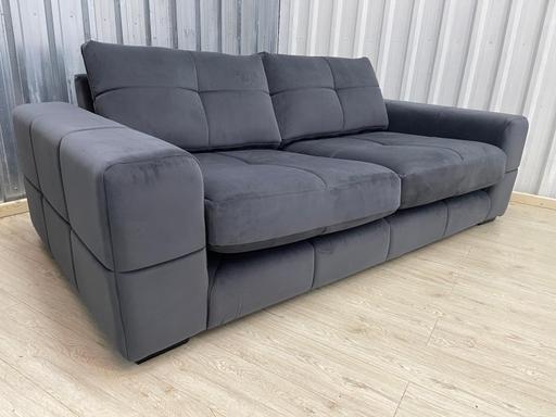  — Next Brooke Velvet Charcoal Grey 3 Seater