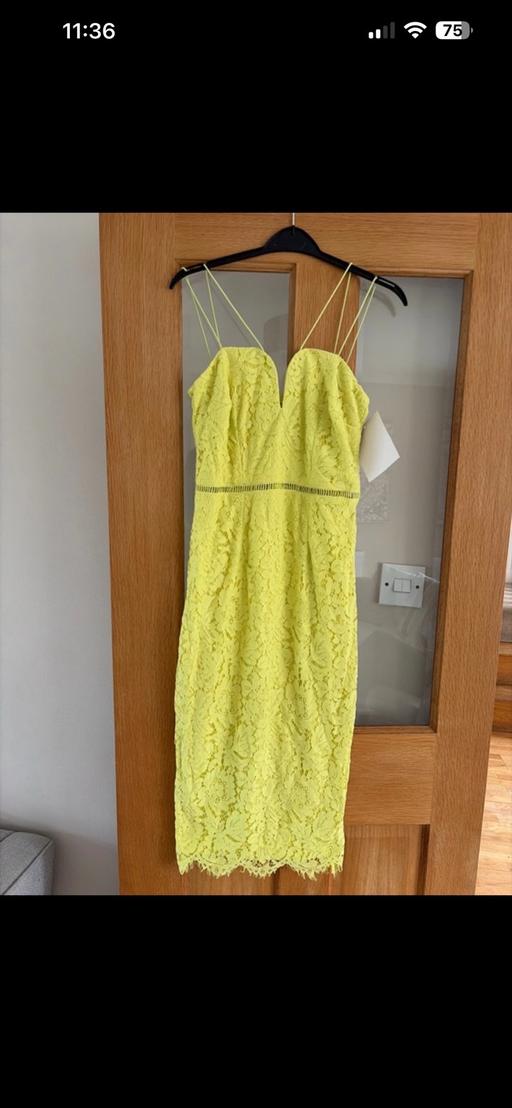  — Girls on film yellow dress size 8 NWT