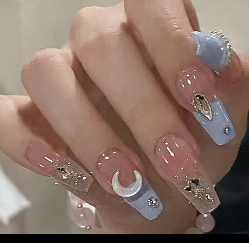  — Press-On Nails Coffin Shape 3d Design