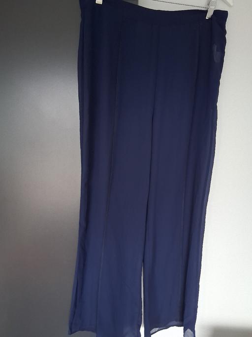  — blue  navy sheer  women trousers size L