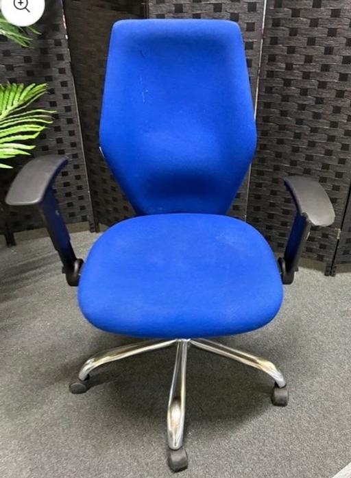  — Office chair adjustable ergonomic blue swivel