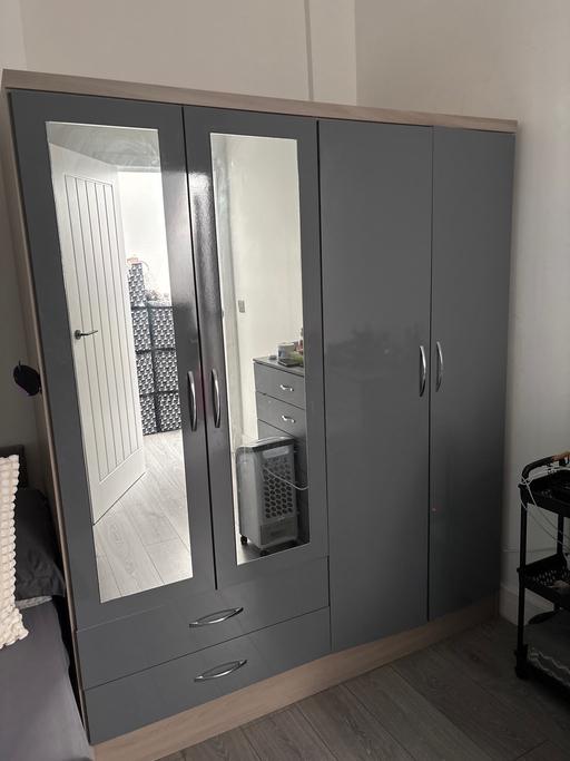  — Grey Double door big wardrobe.