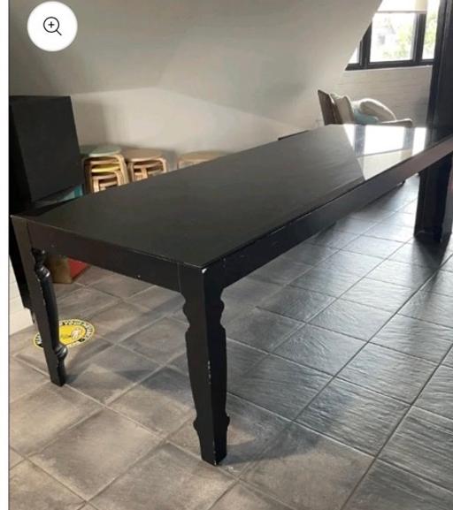  — Black vintage rectangle meeting table