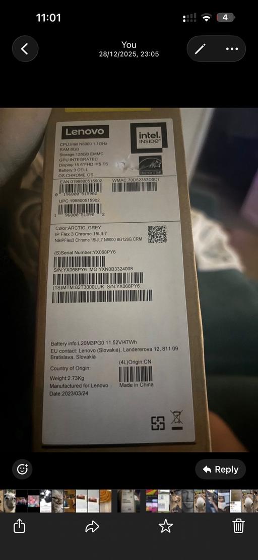  — Lenovo Chromebook