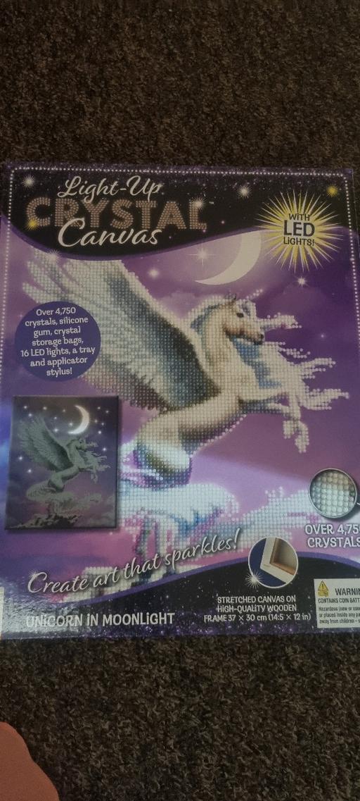  — Light up Unicorn Crystal Canvas New