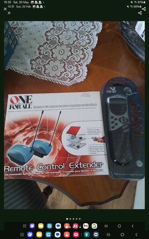  — TV sender and remote