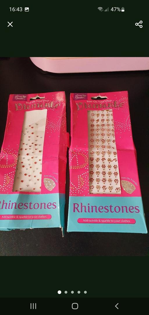  — Iron on diamante rhinestones packs x 2