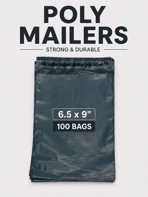  — Mailing bags 6.5x9” inch 100 bags grey new