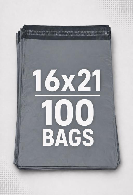  — Mailing bags 16x21” inch 100 bags grey new