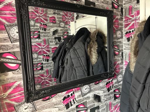  — The Range Baroque Style Black Wall Mirror