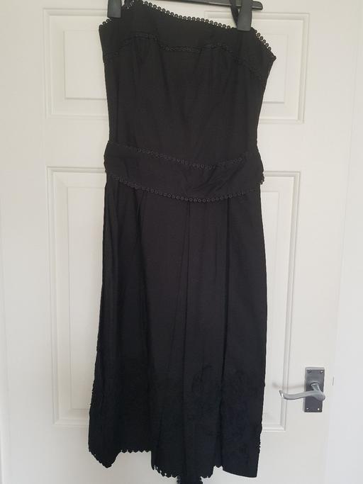  — Vintage black strapless cocktail dress