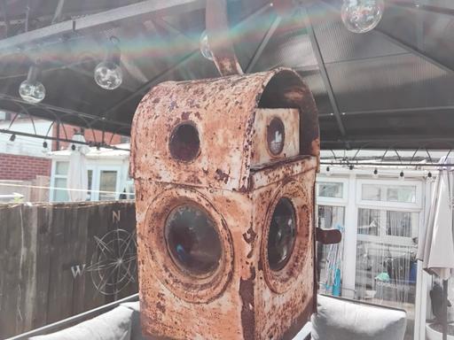  — old road workers danger lamp for restoration