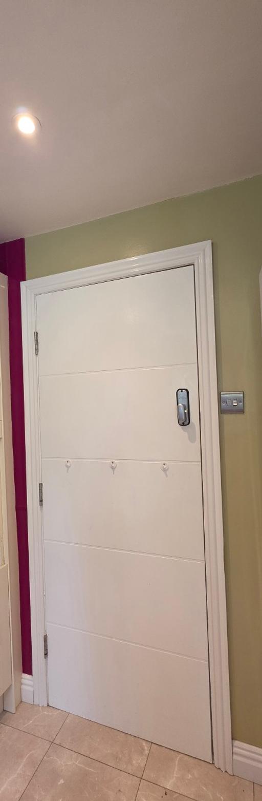  — Solid white door
