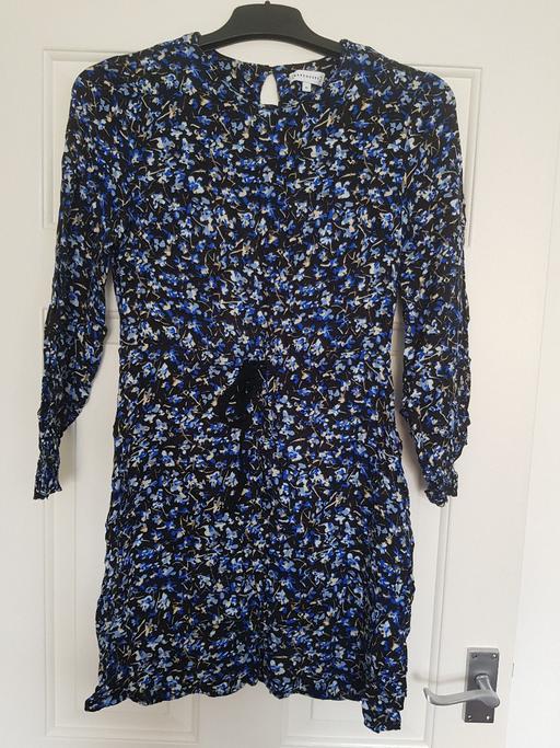  — Black dress with blue flowers