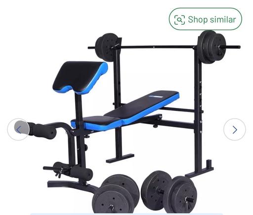  — Weight lifting bench and weights
