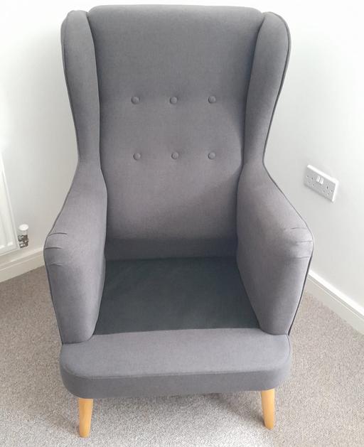  — Habitat wingback fabric chair