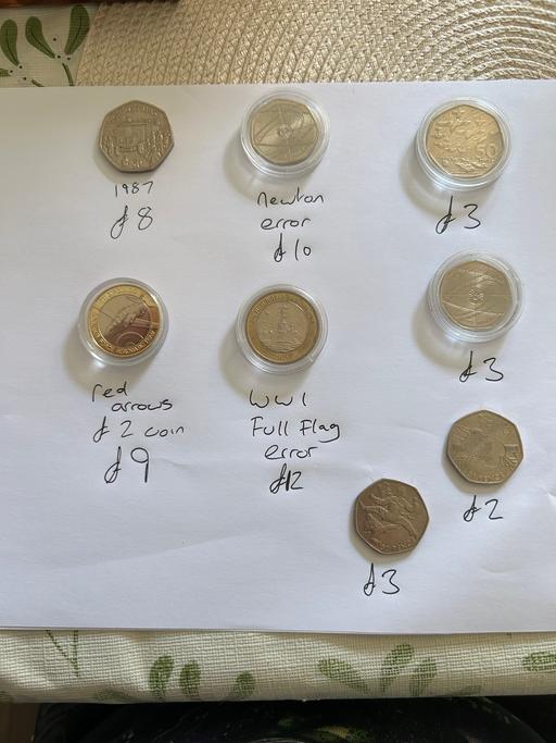  — 50p and £2 coins