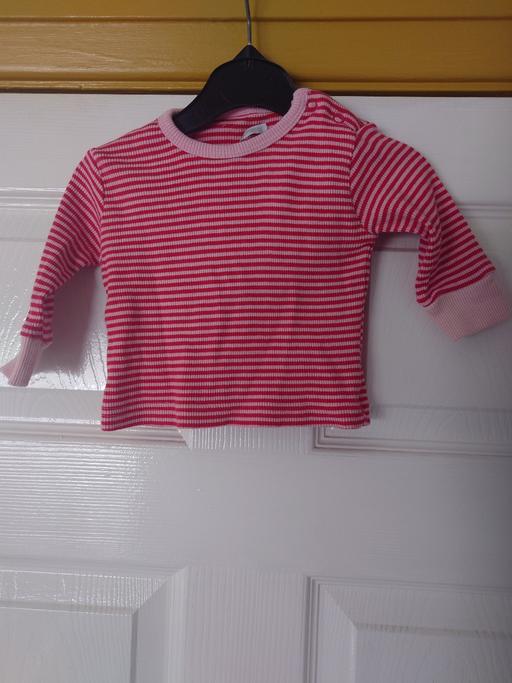  — Baby girls red stripey top size 6/12 months