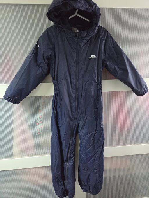  — Age 3-4 TRESPASS navy padded puddlesuit