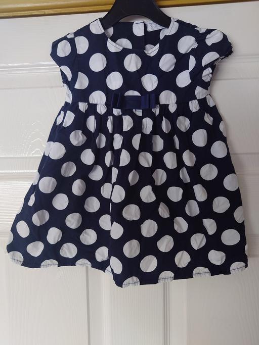  — Girls spotty dress size 12/18 months