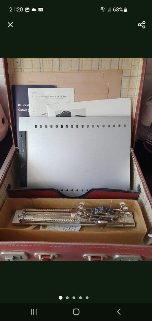  — vintage braille writer machine/typewriter