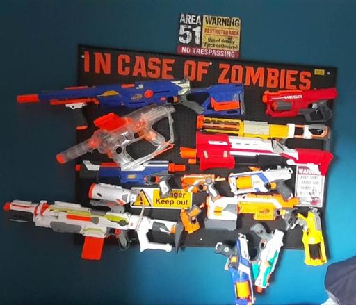  — Nerf Gun collection and display