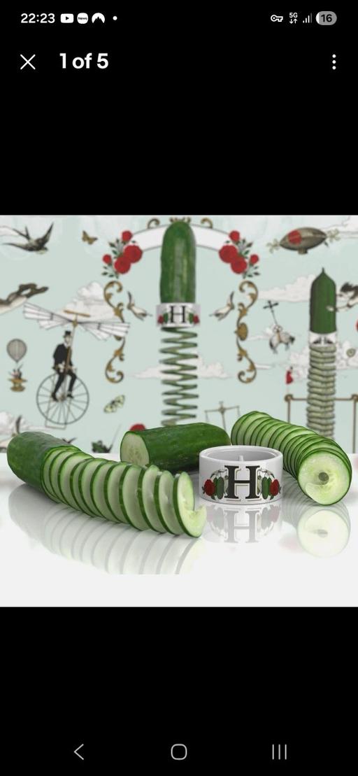  — 1x Hendricks gin cucumber curler  ceramic
