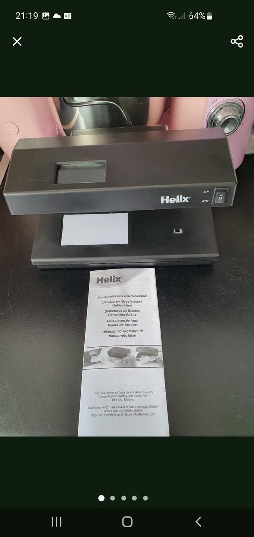  — fraudulent bank note detector NEW
