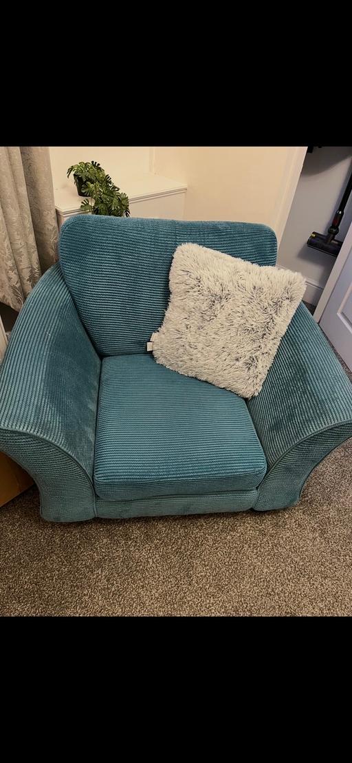  — 2 seater snuggler chair and 1 seater chair