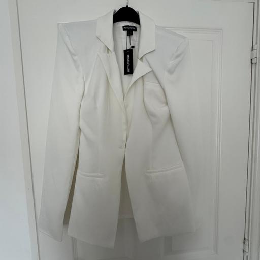  — Pretty little things white  jacket size 10