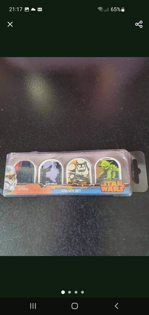  — Disney star wars erasers pack x 4 NEW