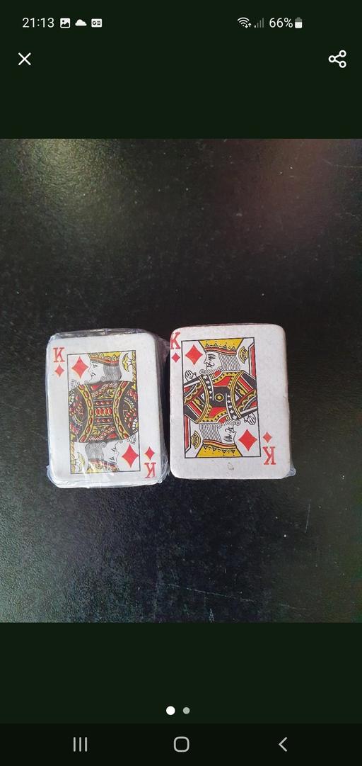  — miniature playing cards sets x 2 NEW
