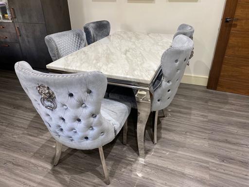  — 6chairs & marble table