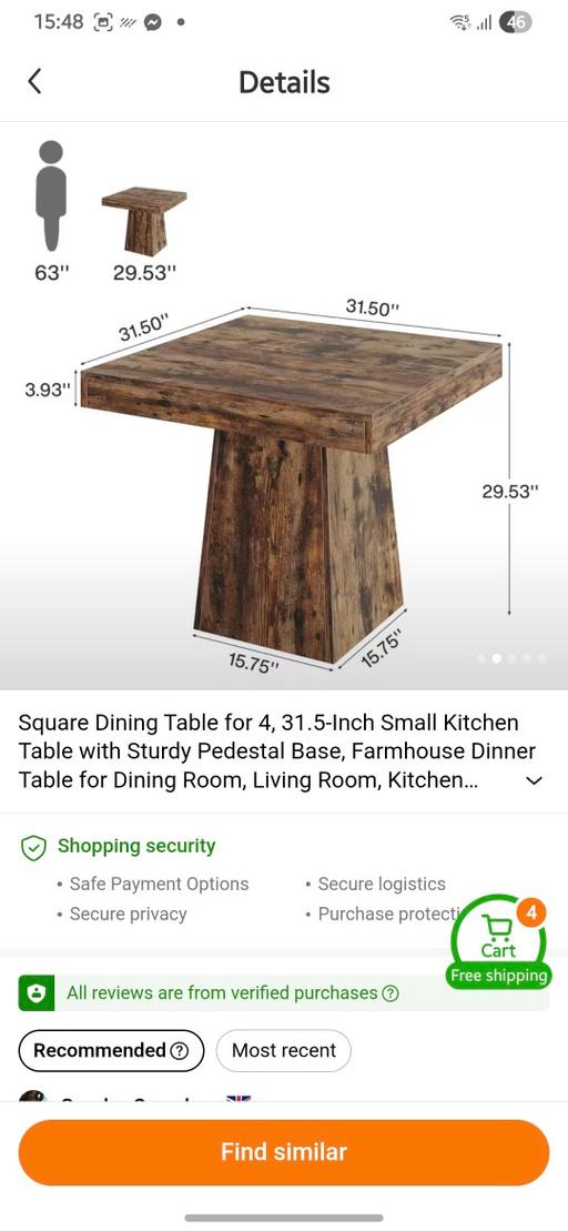  — I have  wooden Table