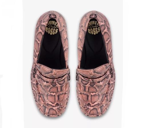  — Clarks Rose Snake Leather Shoes - UK Size 5