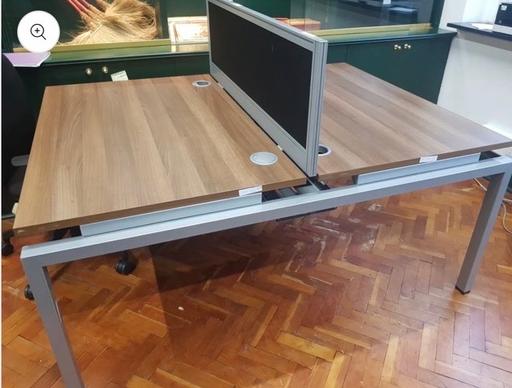  — Walnut 2 person  pod desk