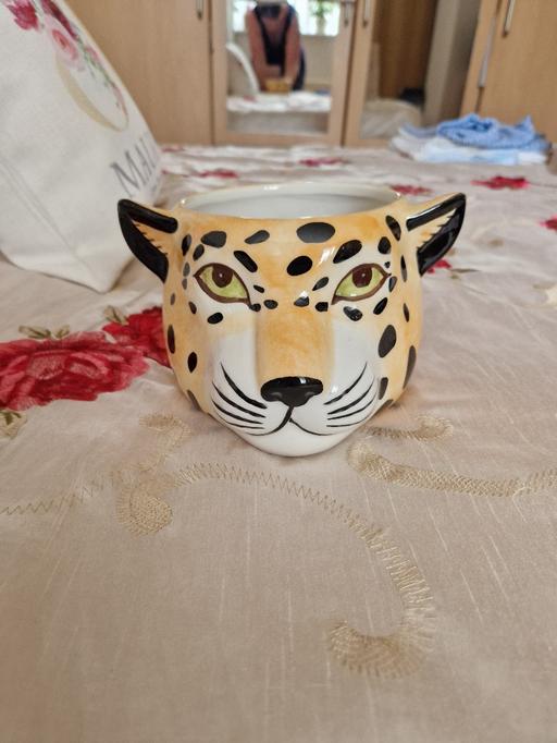  — bn Cheetah ceramic plant pot