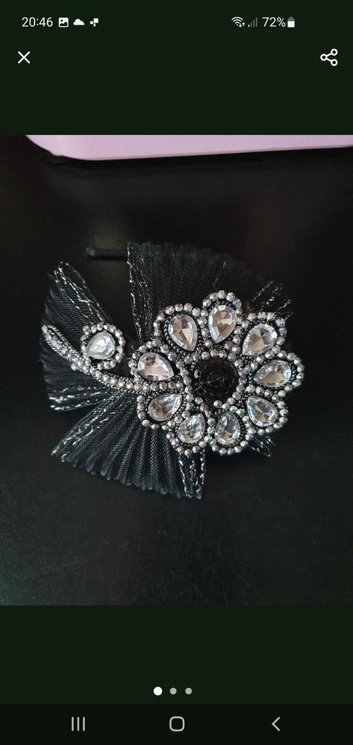 — ladies black fascinator NEW
